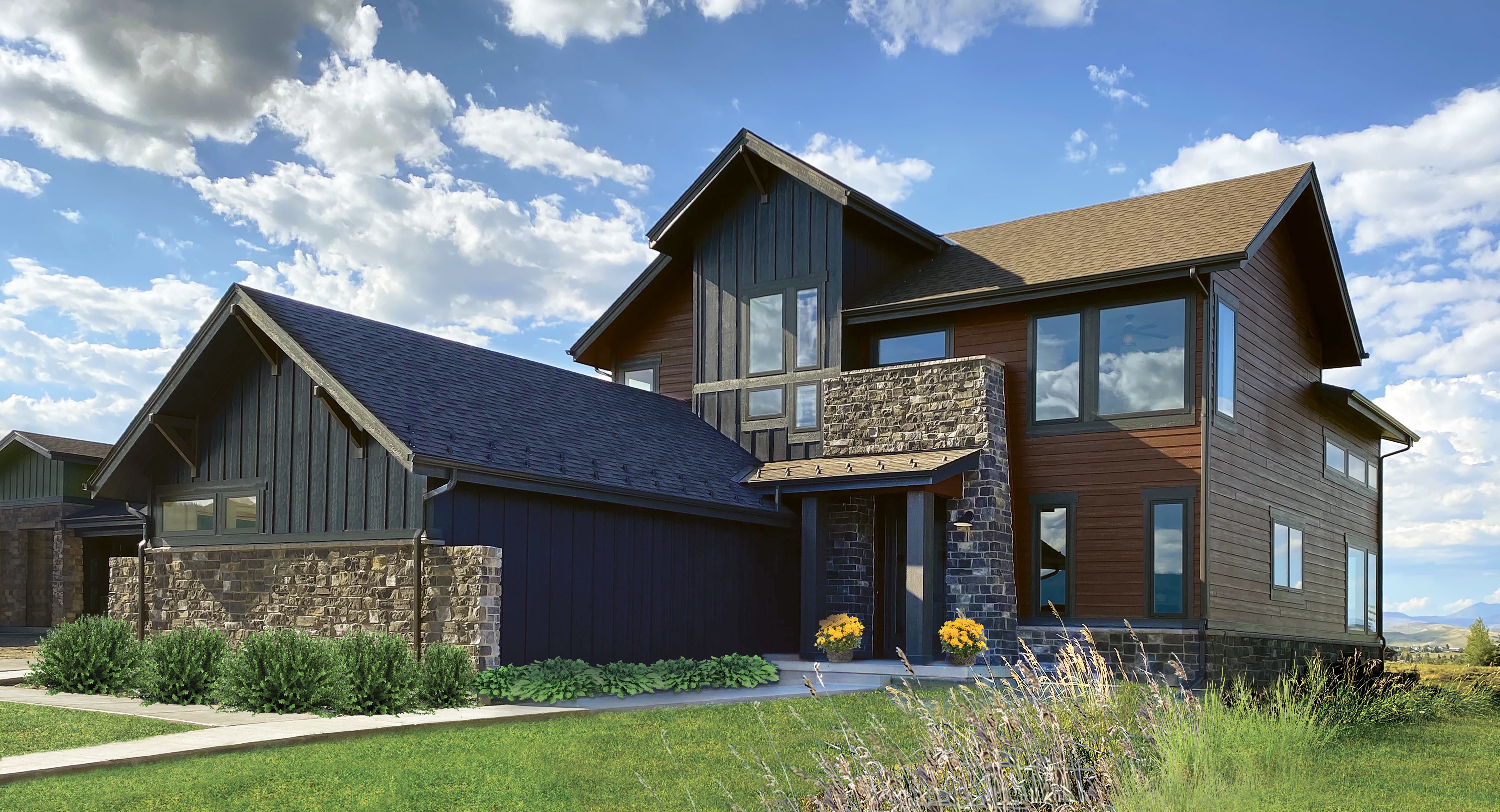 Golf course home exterior
